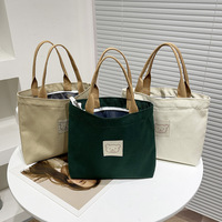 Tas Tote Kanvas Katun Daur Ulang Ramah Lingkungan, Modis, Lucu, Berkualitas Tinggi Grosir, Dengan Gagang Resleting, Logo Dapat Disesuaikan