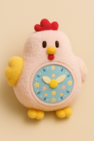 OEM kustom baru boneka meja mainan mewah anak ayam ornamen lucu Alarm kartun boneka anak teman boneka menenangkan hadiah liburan
