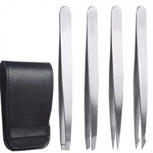 ชุดแหนบคิ้วสแตนเลสคุณภาพดีเยี่ยมแบบมืออาชีพ ใช้ซ้ำได้ ปลอดภัย น้ำหนักเบา ปลายสี่เหลี่ยม ขายส่ง - Product Image 1