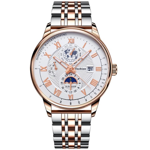Wholesale Luxury Watches, Waterproof Calendar Brands, Luminous Watches, Stainless Steel Men's Quartz Watches