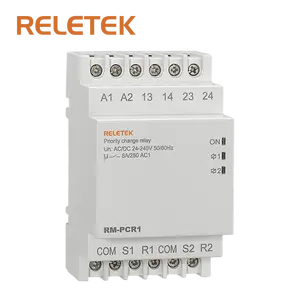 RELETEK-Relé de Cambio de Prioridad de 2 Motores AC/DC 24-240V, Relé Protector de Motor Eléctrico 50/60HZ