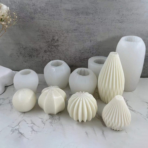 Moldes De Silicona Para Velas DIY 3D Pear Rhombus Sphere Geometric Plaster Soap Candle Mould Handmade Silicone Candle Mold