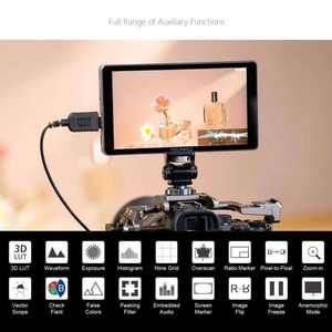 <span class=keywords><strong>FEELWORLD</strong></span> <span class=keywords><strong>FW568</strong></span> Pro หน้าจอกล้อง SLR ความสว่างสูงขนาด1200-nit 6นิ้ว4K H-D-M-I 1920x1080 IPS - Product Image 5