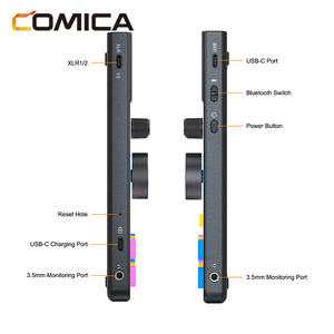 ไมโครโฟนไร้สาย COMICA ADCaster C1 แบบคาร์ดิออยด์ น้ำหนักเบา พกพาสะดวก พร้อมฟังก์ชั่นเปลี่ยนเสียง ชุดซาวด์การ์ด 2.4G สำหรับการถ่ายทอดสด - Product Image 5