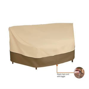 Housse de canapé en tissu Oxford 210D beige et marron, protection de meubles en forme d'éventail - Product Image 1