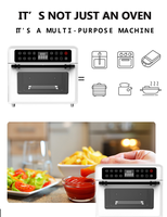 Friteuse à air en acier inoxydable, appareil domestique avec écran tactile, 20 l