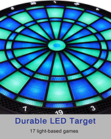 Win.max Professionelles Plastik-Sicherheits-LED-Display Smart Arcade Dart-Spiel mit 50 zusätzlichen Spitzen