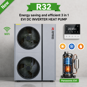 Pompe à chaleur tout-en-un 08ZS/R32/21.5kW pour chauffage, refroidissement et eau chaude, A+++, faible niveau sonore, 380V, ERP, CB, CE, EU, A++ - Product Image 1