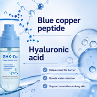 Toner Wajah Peptida Tembaga GHK-Cu Label Pribadi Anti-Penuaan & Perbaikan, Mengencangkan, Menenangkan & Memperbaiki Kulit Sensitif
