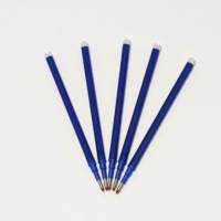 Recharge de stylo gel effaçable 0,5 mm bleu vif, pointe bille en plastique, effaçable à la chaleur, effaceur magique facile à effacer pour le bureau et l'école