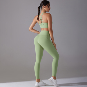<span class=keywords><strong>Ensemble</strong></span> de yoga sans couture pour femmes Fitness Sports Gym Vêtements Femmes Gym Yoga Set Workout Sets Yoga Top and Sportswear Suit - Product Image 6