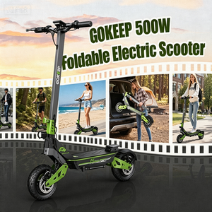 EU GOKEEP F4 สกู๊ตเตอร์ไฟฟ้าพับได้ 500W 48V 15.6Ah ยาง 10 นิ้ว ระยะทาง 50 กม. สกู๊ตเตอร์ไฟฟ้าสำหรับผู้ใหญ่ NFC ระบบกันสะเทือนคู่ - Product Image 1