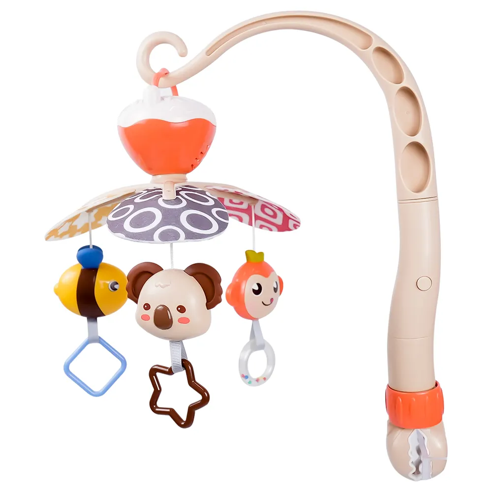 Felt Sleeping Animal Bed Bell Music Crib Mobile Hanging Rattle Toys Baby Mobile For Nursery