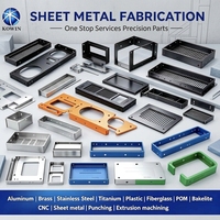 Panneau de commande avant et arrière d'amplificateur en aluminium 5052 anodisé bleu, usinage CNC 3, 4, 5 axes, usinage de précision par électroérosion à fil, pièces OEM