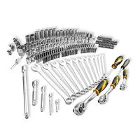 Ensemble complet d'outils de réparation automobile 216 pièces : Boîte à outils manuels, coffret combiné, clés et douilles