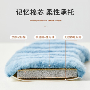 Bydoll Home Thick Washable Waterproof Adhesive Toilet Seat Cover Autumn Winter Use - Product Image 2