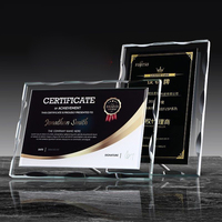 Gravure personnalisée en cristal clair Certificat Plaque Awards Certificat MH-NJ0720