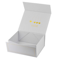 Boîtes à perruques de luxe à quantité minimale de commande bas boîtes à cadeaux d'emballage de perruque de stratification mate de gaufrage magnétique blanc pliable plat en matériaux recyclés