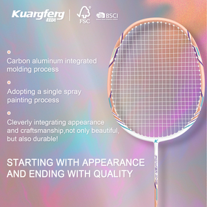 <span class=keywords><strong>Raquette</strong></span> <span class=keywords><strong>de</strong></span> <span class=keywords><strong>badminton</strong></span> ultra-légère en aluminium et carbone avec stabilité améliorée et anti-torsion pour le jeu compétitif - Product Image 1