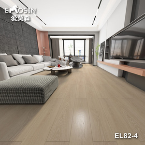 Plancher stratifié en bois MDF HDF 8 mm 12 mm <span class=keywords><strong>super</strong></span> imperméable gris foncé gris noir blanc brillant haute brillance Plancher stratifié gris - Product Image 2