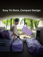 Table de camping pliable portable en acier au carbone violet pour glamping, pique-nique, plage, voyage en voiture, jardin et barbecue