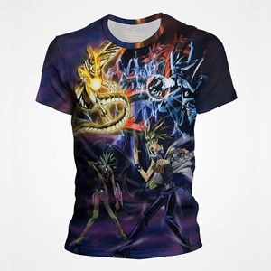 Mode Anime <span class=keywords><strong>Yu</strong></span> <span class=keywords><strong>Gi</strong></span> <span class=keywords><strong>Oh</strong></span> impression 3D hommes/femmes <span class=keywords><strong>T</strong></span>-Shirts décontracté col rond surdimensionné Streetwear unisexe à manches courtes vêtements hauts - Product Image 3