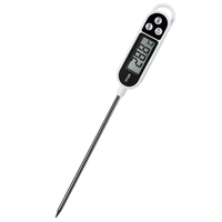 Termometer Makanan Digital, Termometer Daging Bacaan Instan Tahan Air untuk Suhu Susu & Cairan