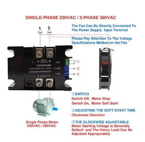 220V Einphasen-Softstart-Modul fü<span class=keywords><strong>r</strong></span> intelligente Motors tarter Sanft anlauf 50-60Hz Kompatibel 2/3/4/ 6/ 8KW SSR-100WA-<span class=keywords><strong>R</strong></span>(4KW) - Product Image 3
