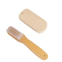 Brosse de nettoyage multifonctionnelle écologique portable en bambou à poils longs en nylon pour chaussures, cuisine et salle de bain, directement de l'usine