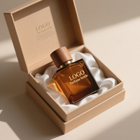 Flacon de parfum en verre carré en forme de cube, avec embout serti, logos et couleurs personnalisables