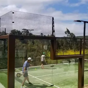 Terrain de padel sur mesure OEM multicolore avec toit en verre trempé en acier, gazon artificiel galvanisé à chaud de 12 mm EGS-2023121117 Padel T - Product Image 2