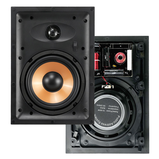 High Quality 6.5 Inch HiFi Ceiling Speaker 2-way 60 Watt Subwoofer 8 Ohm High Embedded In-Wall Ceiling Speaker for Home Parties