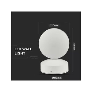 Lampada da Soffitto LED 7W per Esterni, Montaggio a Parete o Soffitto, Luce Bianca 3000K, Fascio Stretto a 360 Gradi, IP65 SKU-8217 - Product Image 3