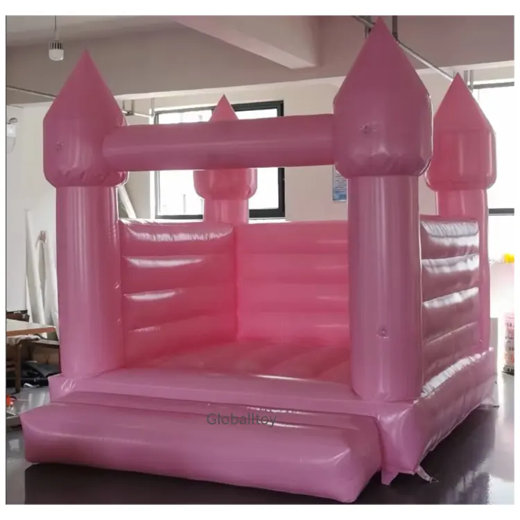 Penjualan Laris-Diskon Komersial Pernikahan Putih Tiup Kastil Goyang Pink/Rumah Pantul Putih