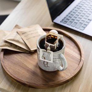 Round Wooden Decorative Tray 29.2 Cm Minimalist Design For Coffee Table Christmas <b>Home</b> Decor Plant Pattern - Product Image 3