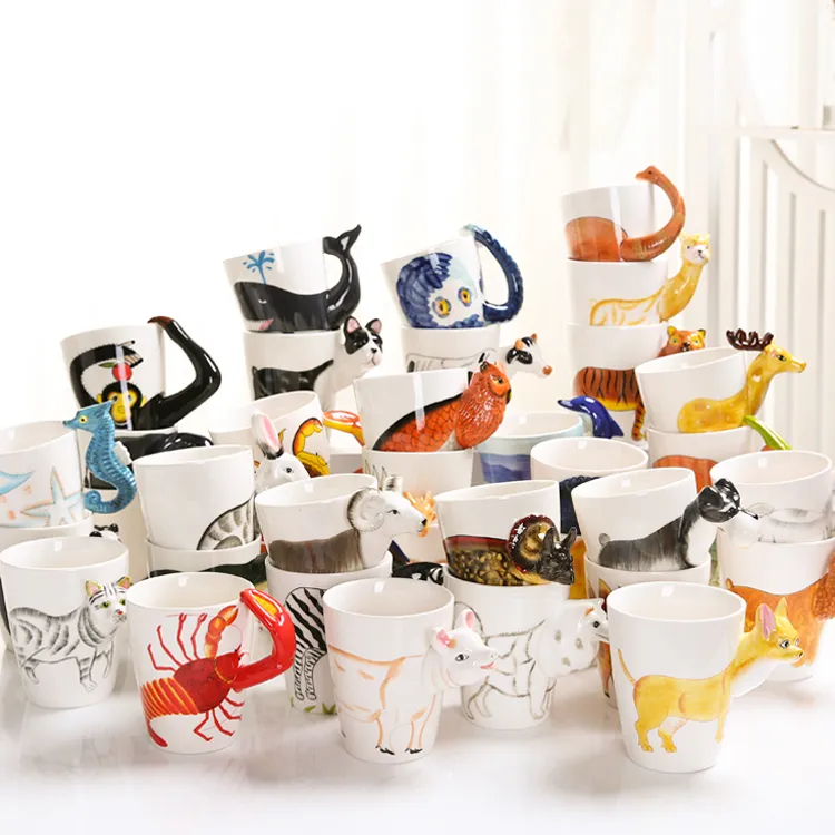 Cute 3D Coffee Mug Spot Customizable logo Gift ceramic Animal Mug