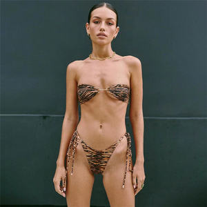 Maillot <span class=keywords><strong>de</strong></span> <span class=keywords><strong>bain</strong></span> pour femmes, Sexy, épaules dénudées, bretelles transparentes, modèle Bikini, nouvelle collection été 2023 - Product Image 3