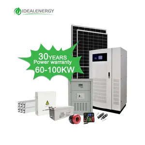 完全な家庭用3フェーズ60kw100kw 60 80 kva 100 kw 70 kwp 80kva 100kvaオフグリッドソーラーシステムバックアップとバッテリーバックアップ