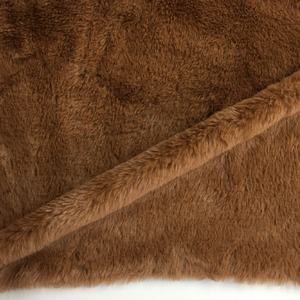 10 мм ворс, однотонная окрашенная плюшевая ткань, коричневая искусственная синтетическая искусственная плюшевая ткань из искусственного кроличьего меха - Product Image 3