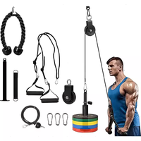 Système de gymnastique Triceps Corde LAT Pull Down Bar Poids Câble Poulie Triceps Trainer