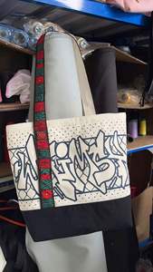 Custom Fashion Tote <b>Large</b> Canvas Shoulder <b>Bags</b> Active Lifestyle Tote <b>Bag</b> for Travel - Product Image 5