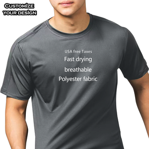 T-Shirt Gym cepat kering <span class=keywords><strong>logo</strong></span> kustom sublimasi grosir pajak Amerika Serikat Tshirt pria ukuran besar cetak poliester 100% - Product Image 1