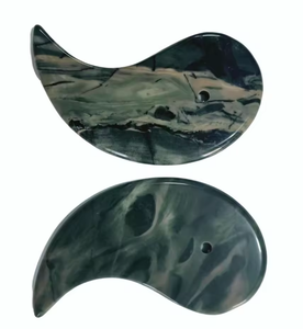 Meilleur prix, masseur facial en jade vert 100% naturel, outil de gua sha naturel pour le visage - Product Image 3