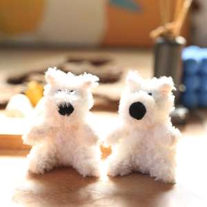 Cute Plush <b>Dog</b> Keychains Toys Mini West Pendant Plushie Puppy Keychain Stuffed Animal Doll Bag Hanging <b>Ornament</b> - Product Image 5