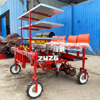 Machine de repiquage de luffa Machine de repiquage d'amarante comestible Planteur de semis d'échalote Machine de repiquage de riz à 6 rangées