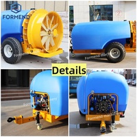 Pulvérisateur agricole remorqué grande capacité 1000L 1600L 2000L, brumisateur à air comprimé pour la désinfection des bâtiments d'élevage