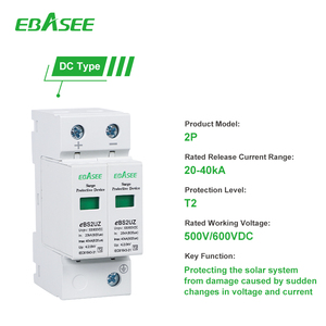 Protector Contra Sobretensiones SPD Dc EBS2UZ 20kA-100KA T1 T2T1+T2 Tipo Pararrayos Solar Protector Contra Sobretensiones Fotovoltaico - Product Image 2