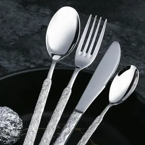 Wedding Japan Thailand Portable 18/10 silver Colors Travel Korean Asking 4-piece Cutlery Set 304 Stainless Steel Flatware
