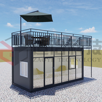 Casa Contenedor Prefabricada con Muro Cortina de Vidrio: Estructura Modular Estándar, Casa Contenedor Fácil de Ensamblar