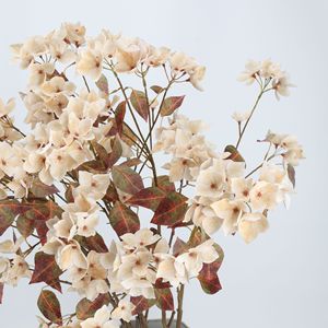 Fleurs artificielles de camélia d'automne style Wabi-sabi, branche de fleur d'automne, plante artificielle pour décoration intérieure, bonsaï, directement de l'usine - Product Image 2